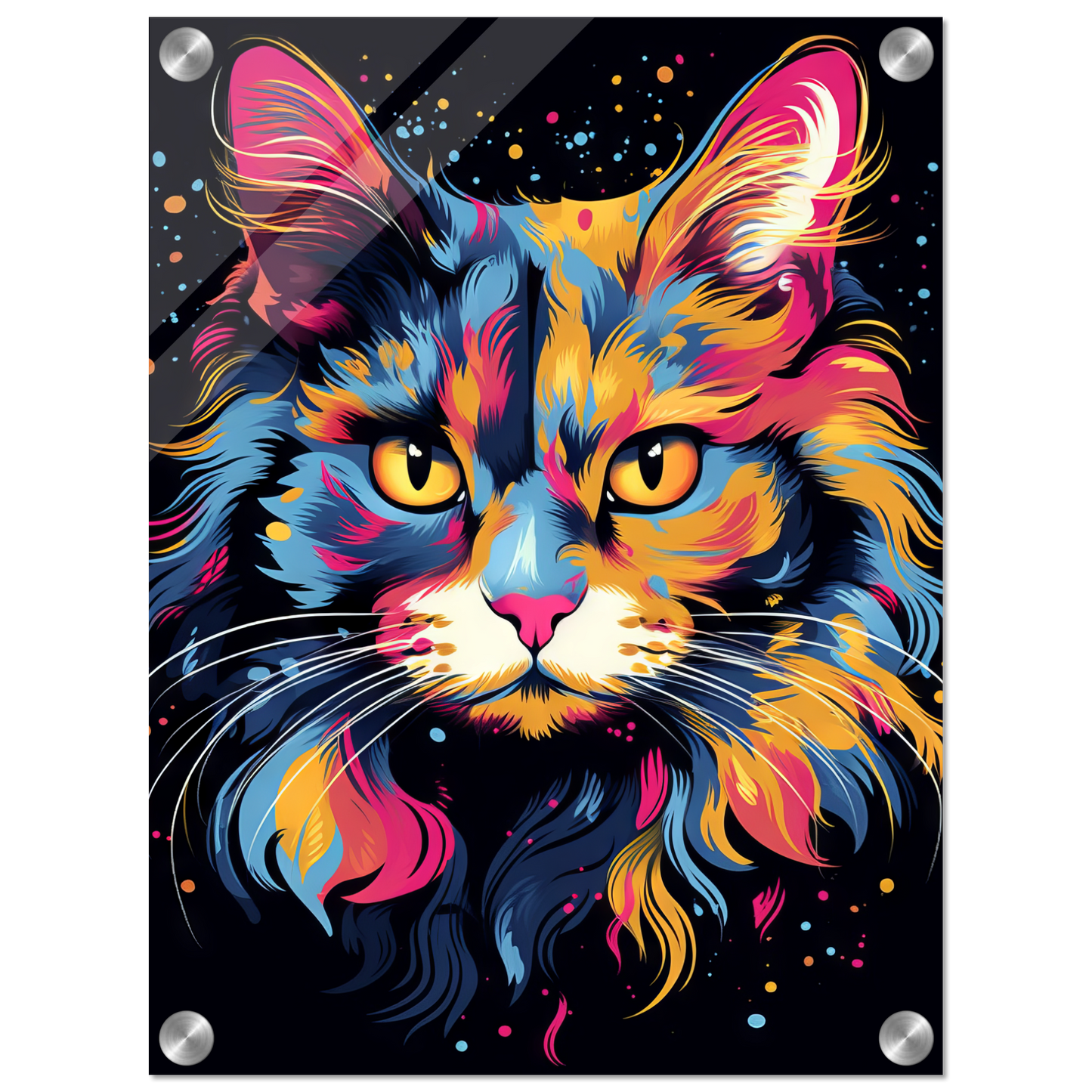 Katze Norgwegische Waldkatze Pop-Art (CAT67)