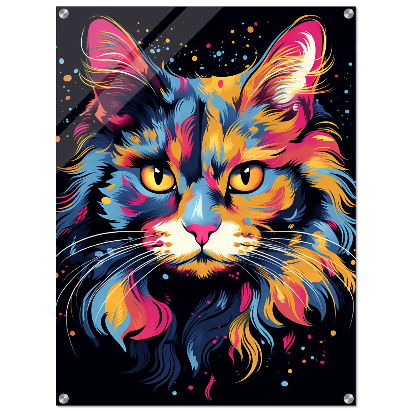 Katze Norgwegische Waldkatze Pop-Art (CAT67)