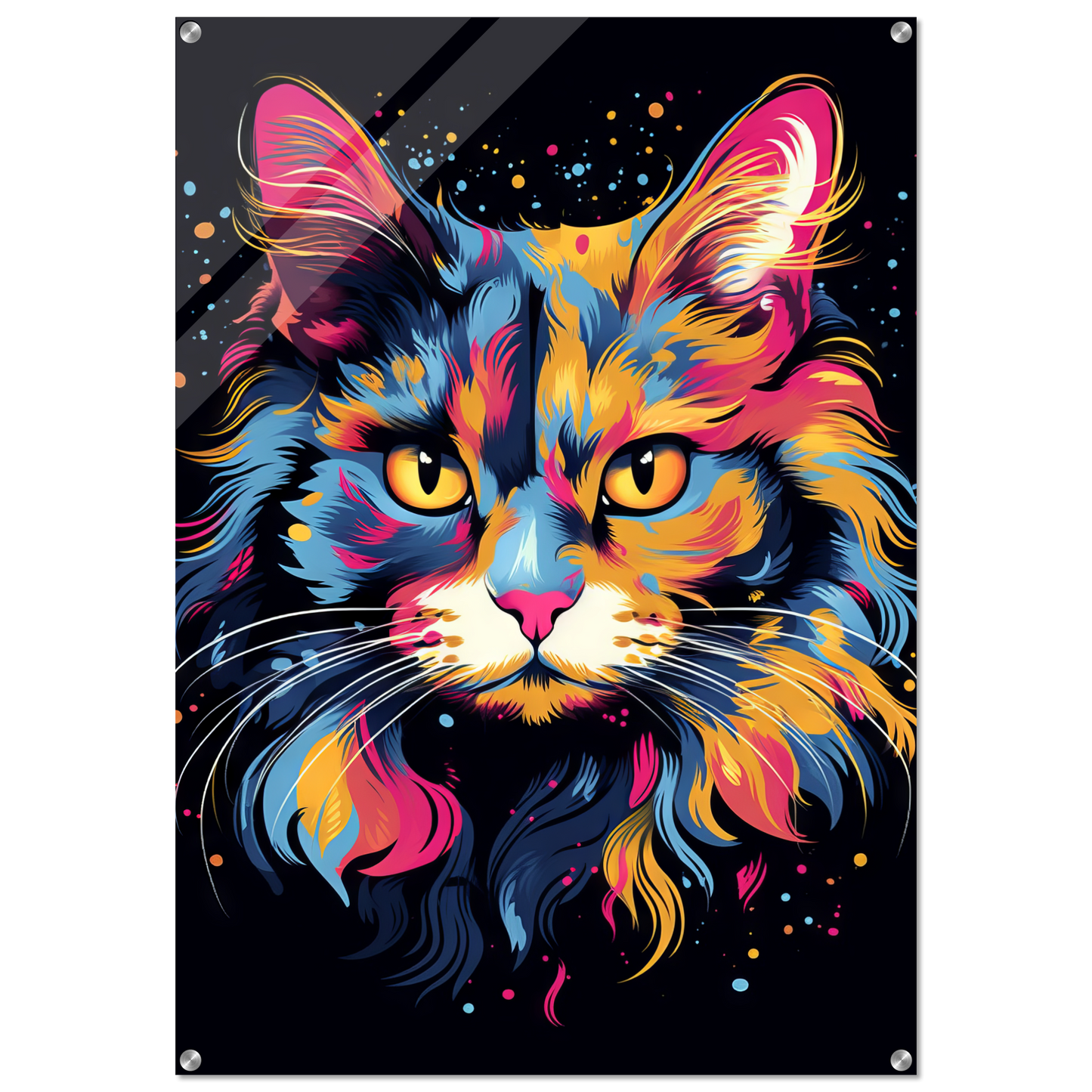 Katze Norgwegische Waldkatze Pop-Art (CAT67)
