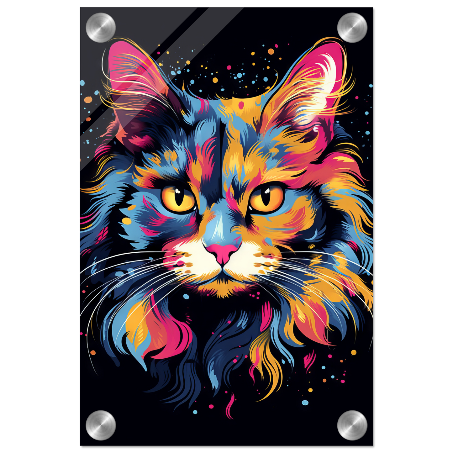 Katze Norgwegische Waldkatze Pop-Art (CAT67)