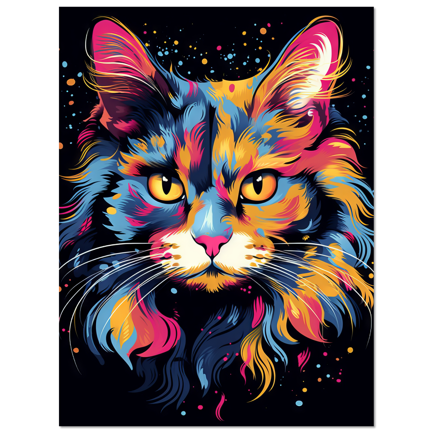 Katze Norgwegische Waldkatze Pop-Art (CAT67)