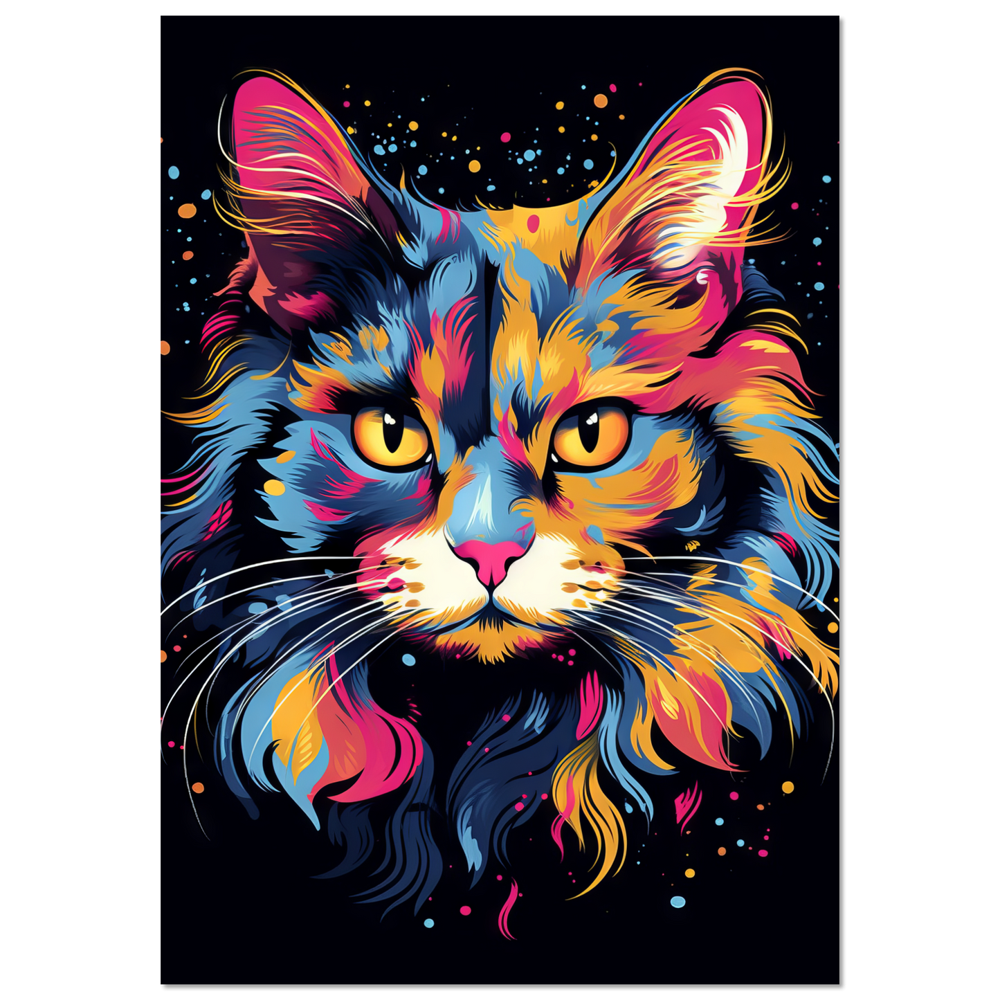 Katze Norgwegische Waldkatze Pop-Art (CAT67)