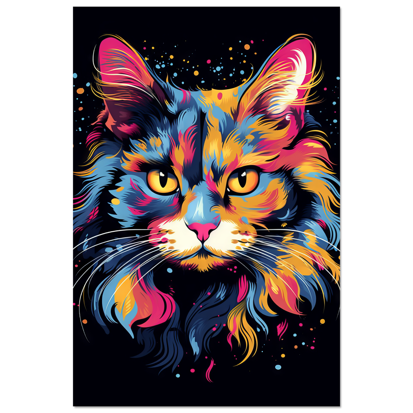 Katze Norgwegische Waldkatze Pop-Art (CAT67)