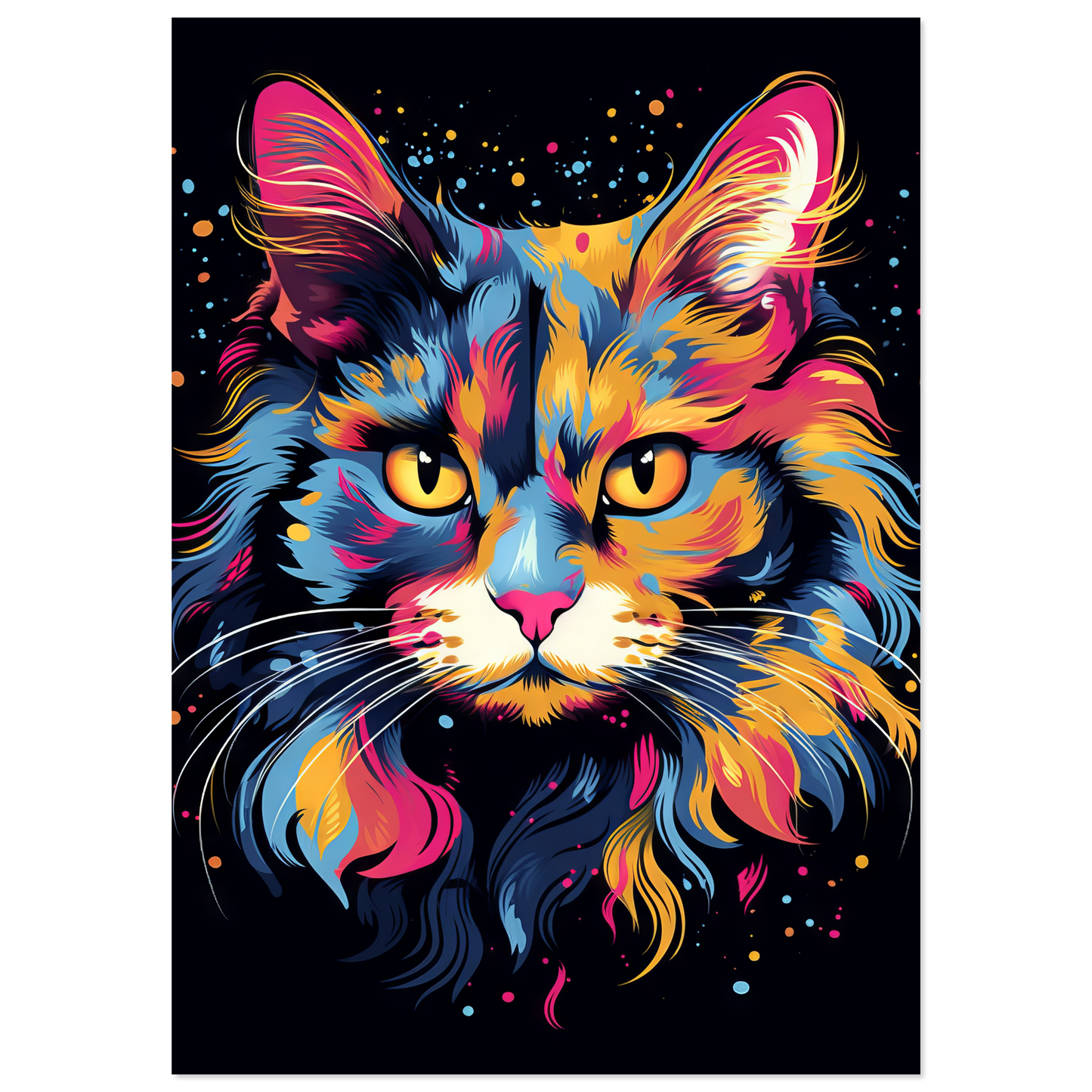 Katze Norgwegische Waldkatze Pop-Art (CAT67)