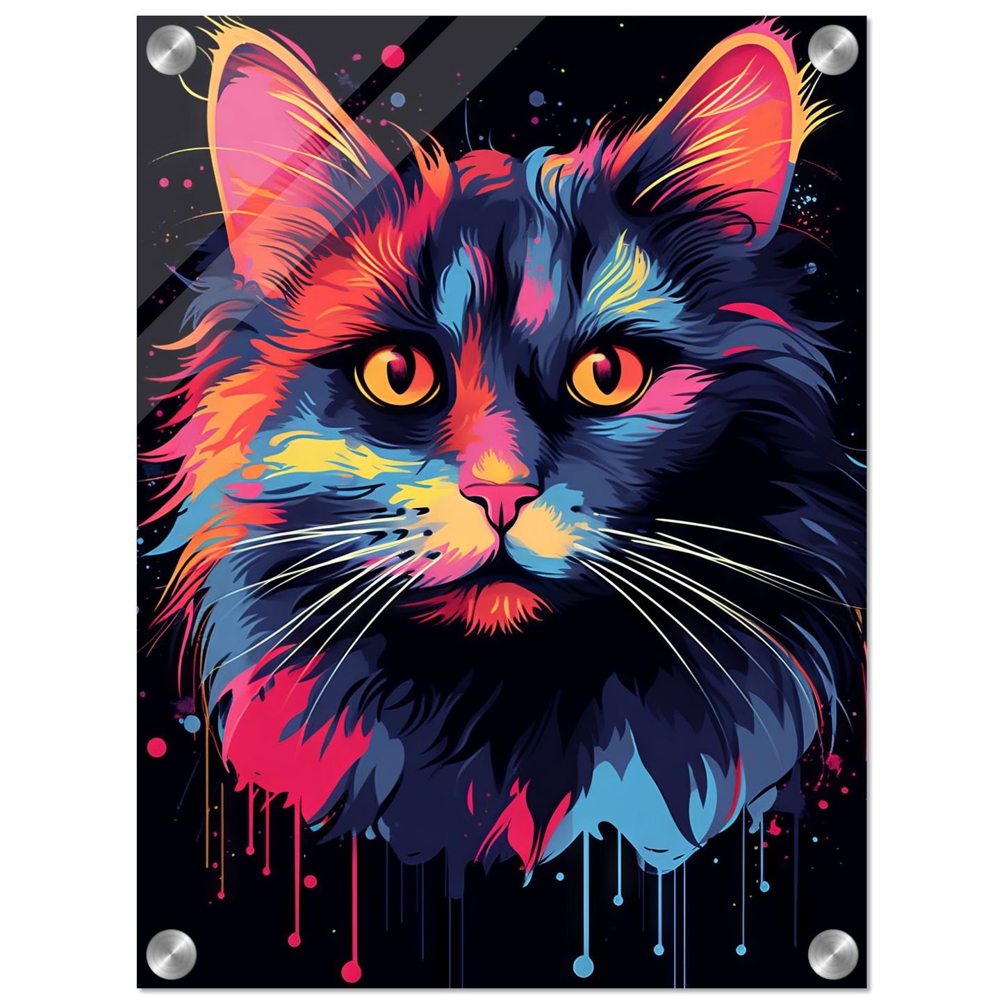 Katze Norgwegische Waldkatze Pop-Art (CAT68)