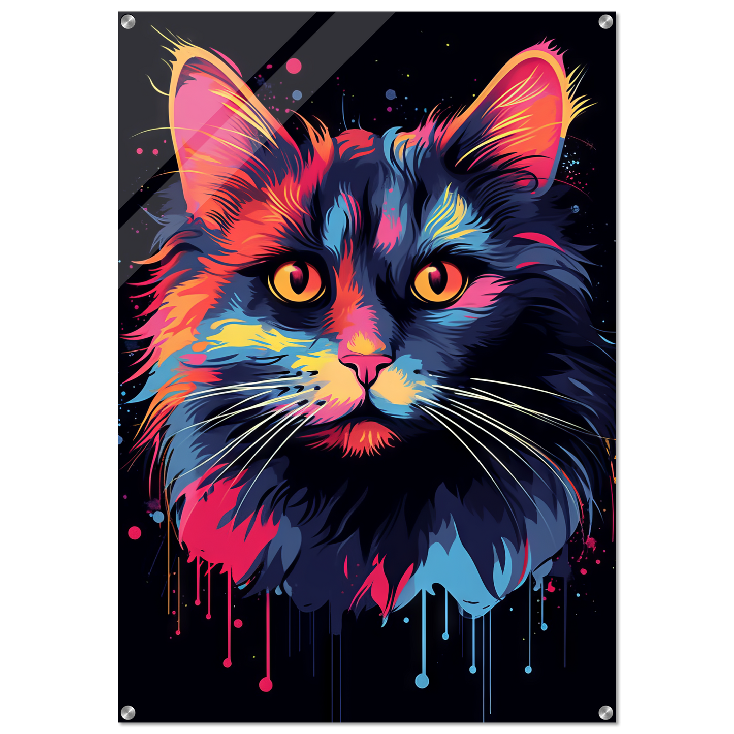 Katze Norgwegische Waldkatze Pop-Art (CAT68)