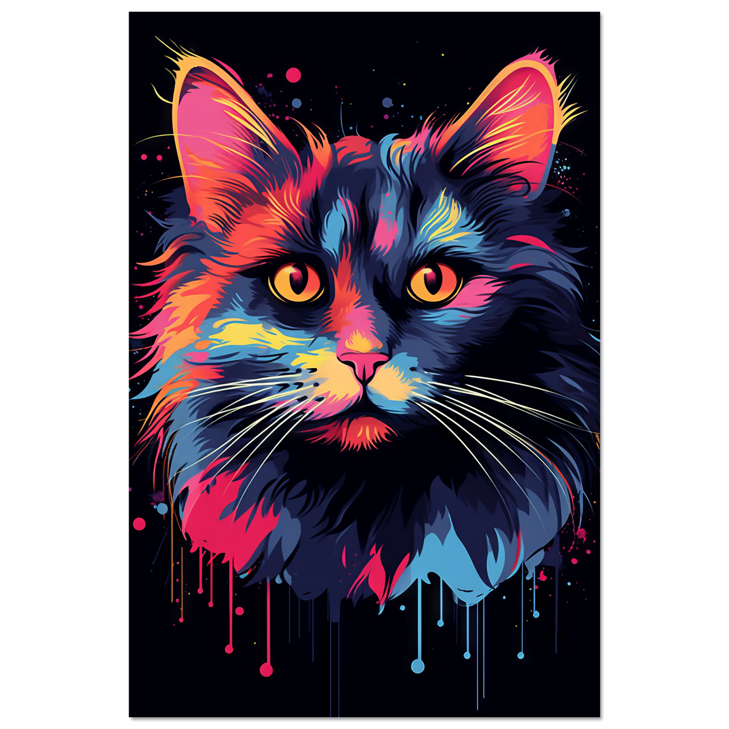 Katze Norgwegische Waldkatze Pop-Art (CAT68)