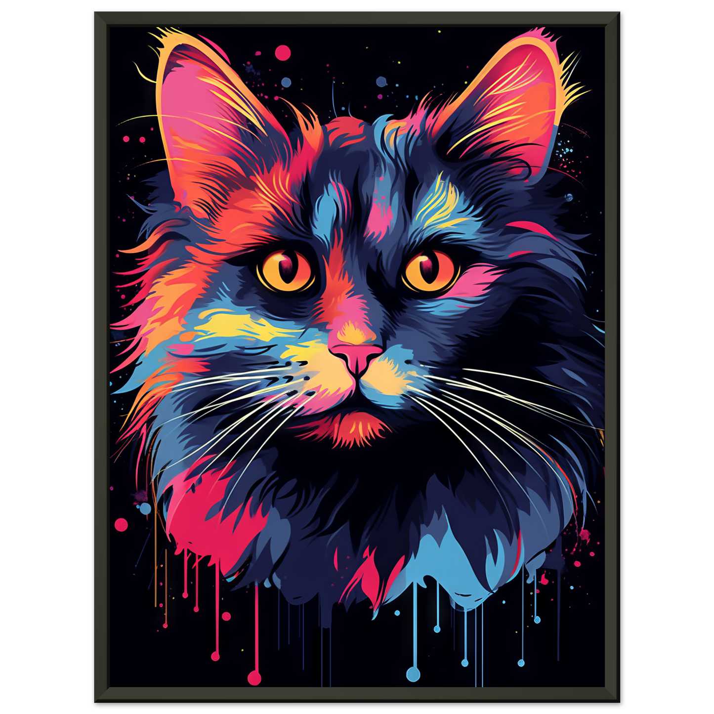 Katze Norgwegische Waldkatze Pop-Art (CAT68)