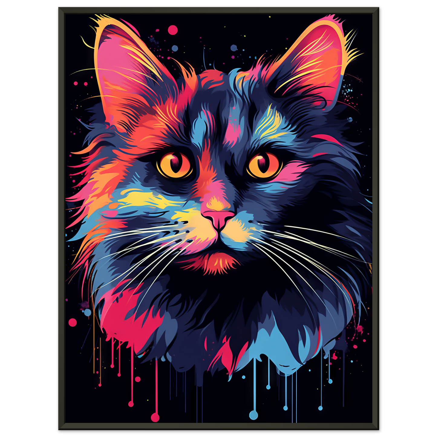 Katze Norgwegische Waldkatze Pop-Art (CAT68)