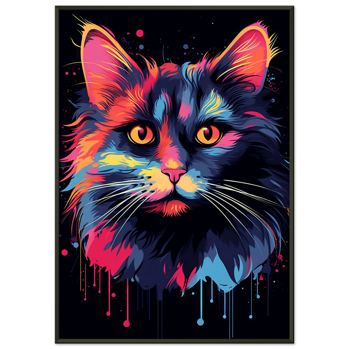 Katze Norgwegische Waldkatze Pop-Art (CAT68)