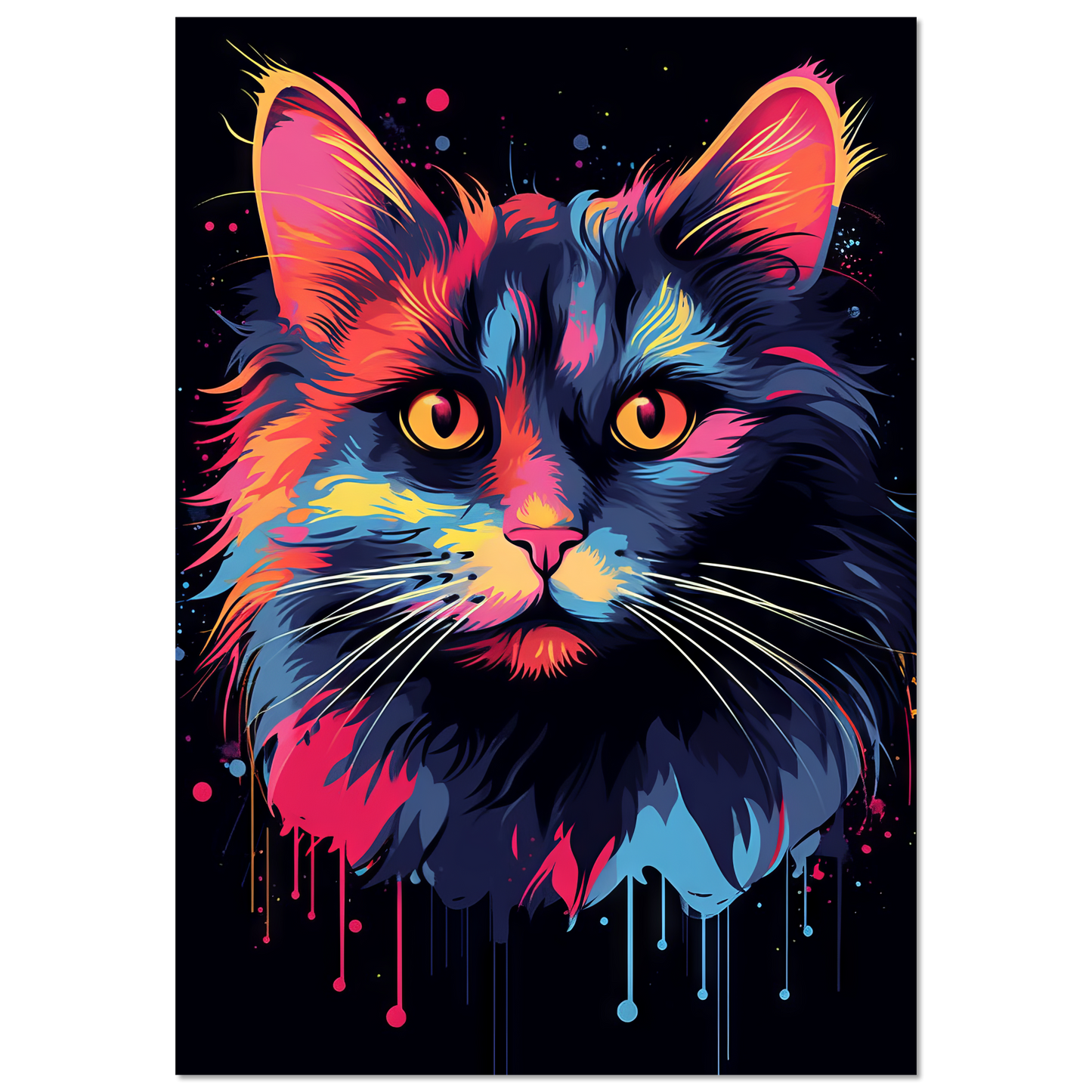 Katze Norgwegische Waldkatze Pop-Art (CAT68)