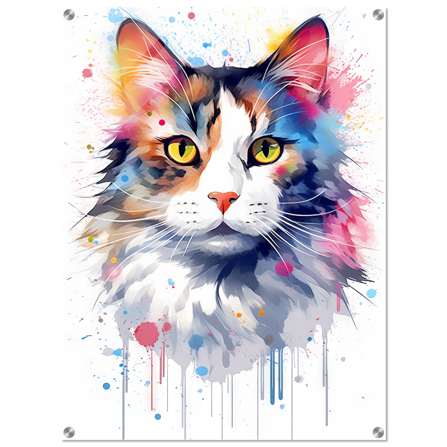 Katze Norgwegische Waldkatze Pop-Art (CAT69)
