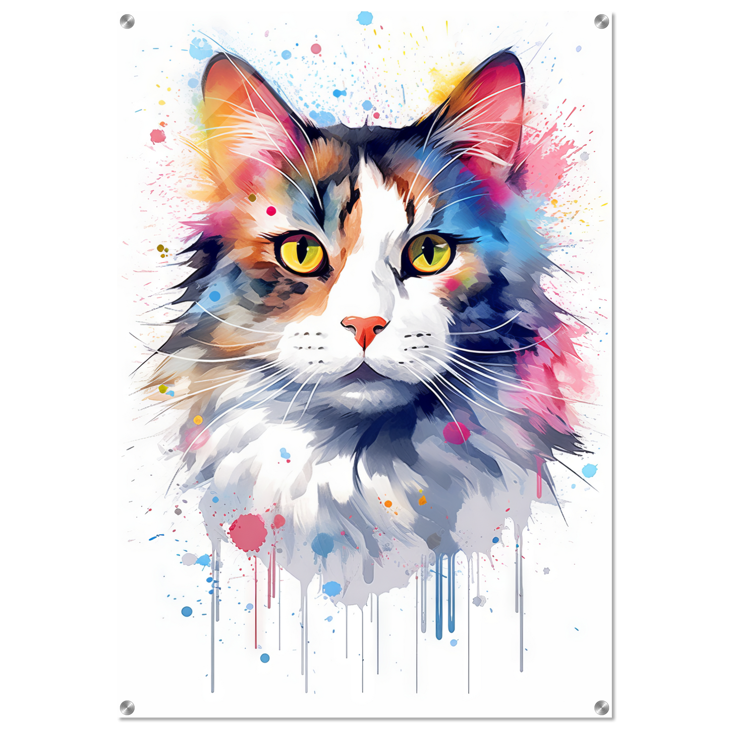 Katze Norgwegische Waldkatze Pop-Art (CAT69)