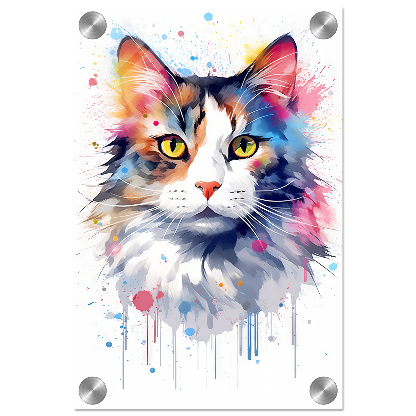 Katze Norgwegische Waldkatze Pop-Art (CAT69)