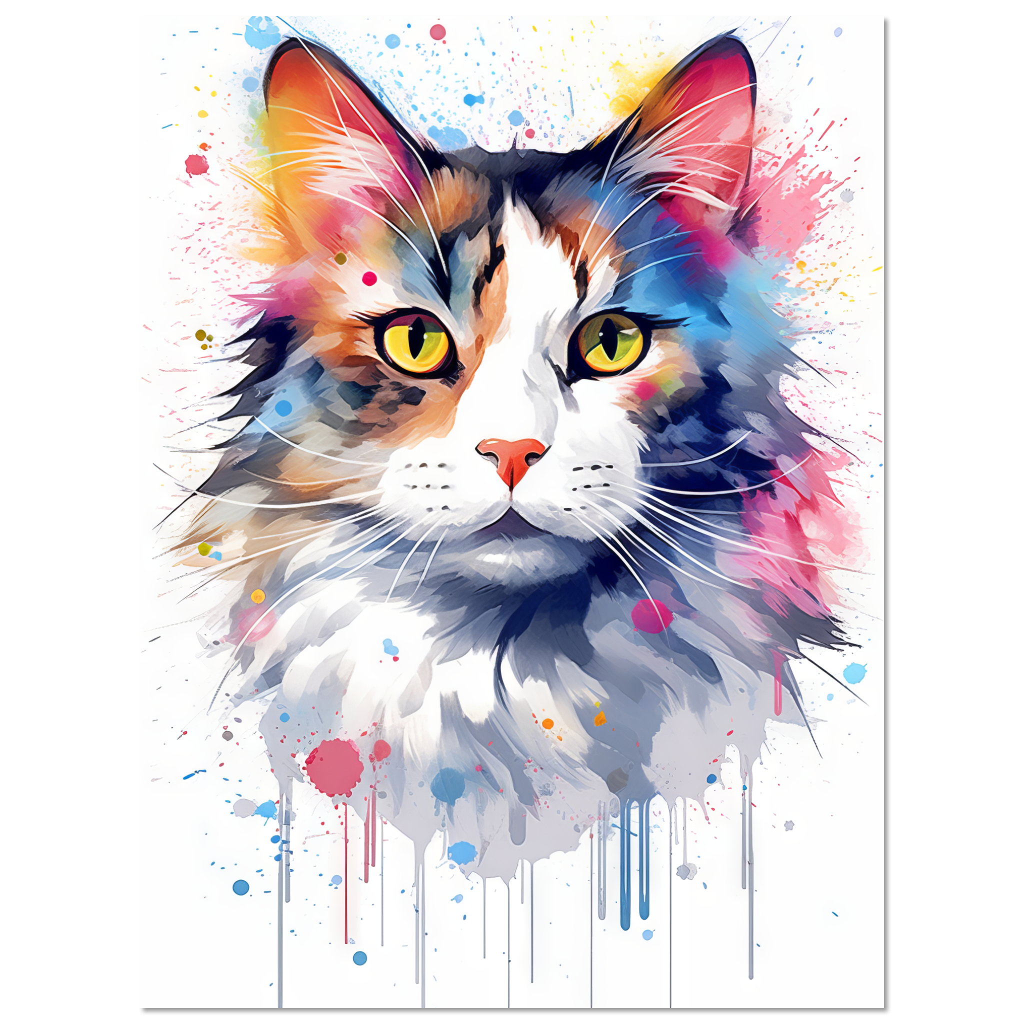 (CAT69) – Pop-Art decoprints Katze Waldkatze Norgwegische