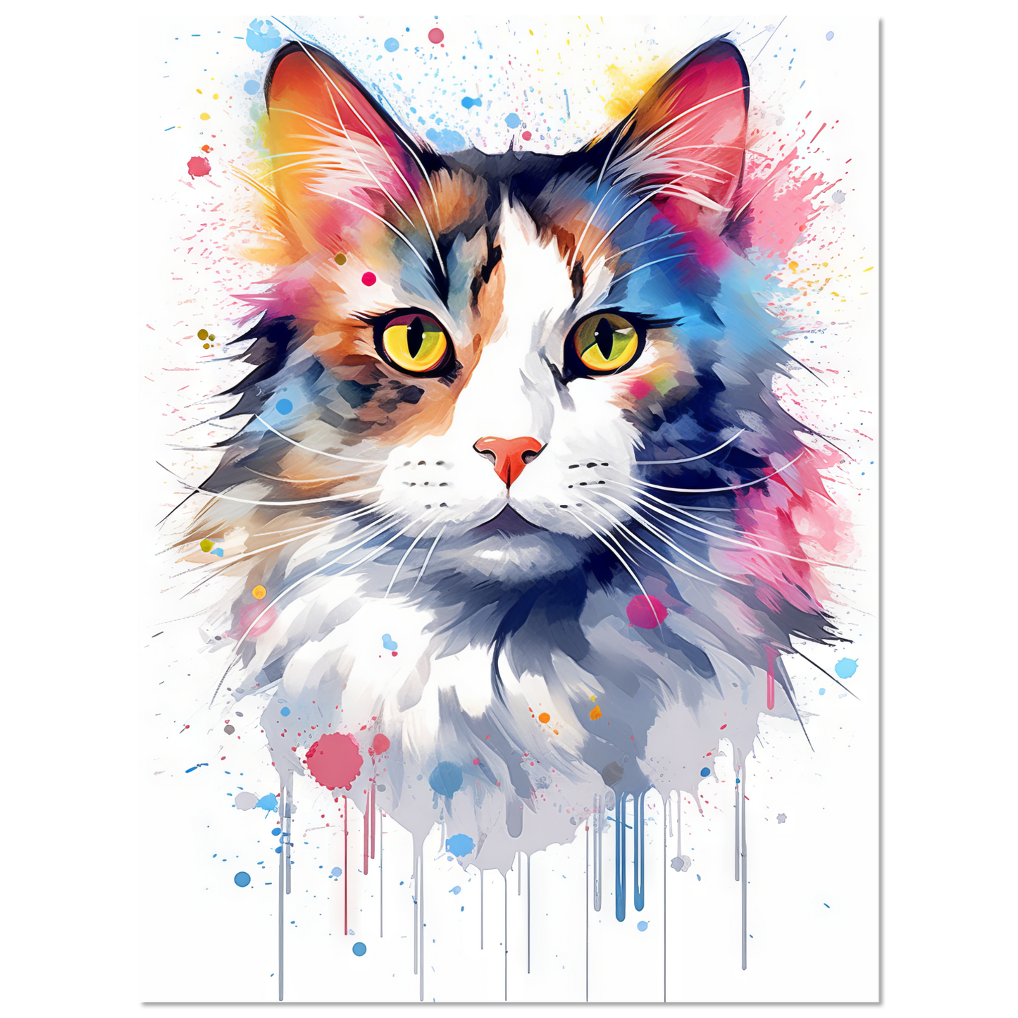 Katze Norgwegische Waldkatze Pop-Art (CAT69)