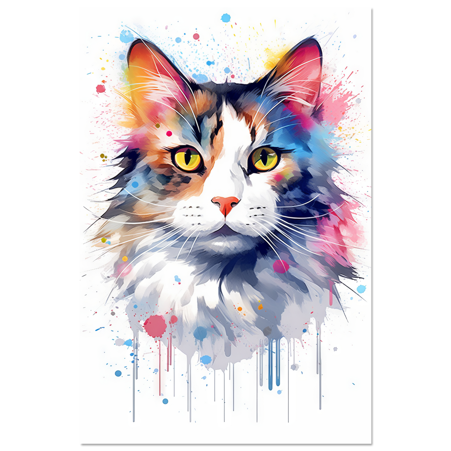 Katze Norgwegische Waldkatze Pop-Art (CAT69)