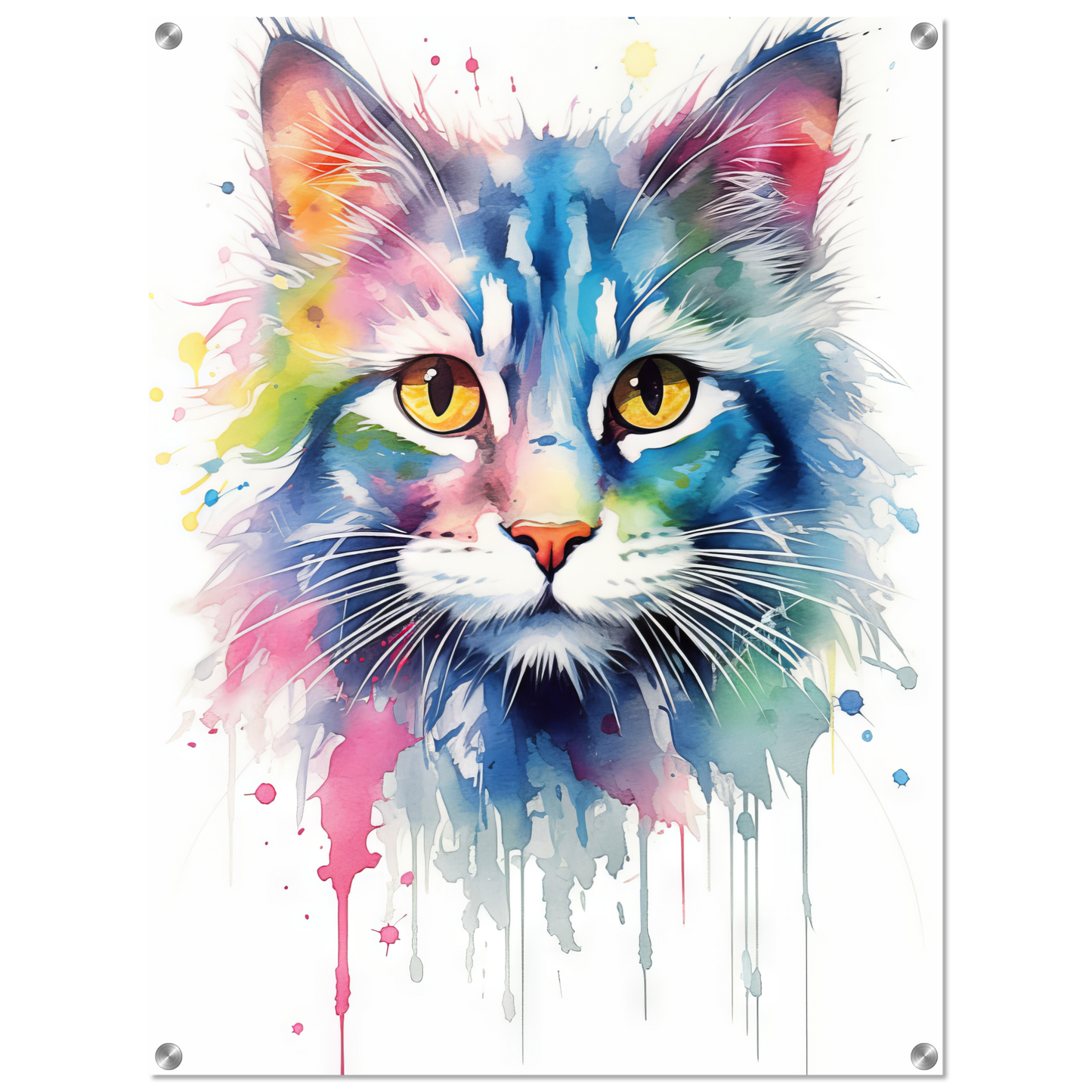 Katze Norgwegische Waldkatze Pop-Art (CAT72)
