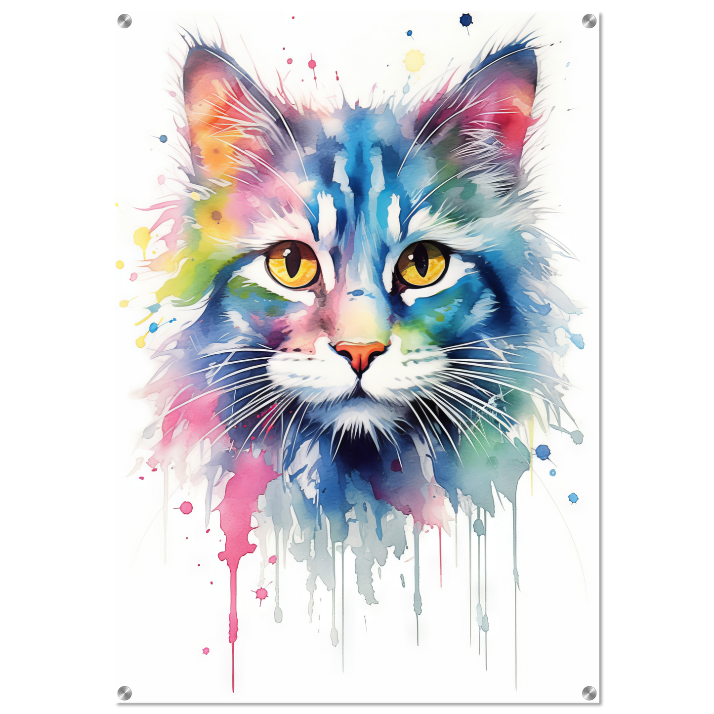 Katze Norgwegische Waldkatze Pop-Art (CAT72)