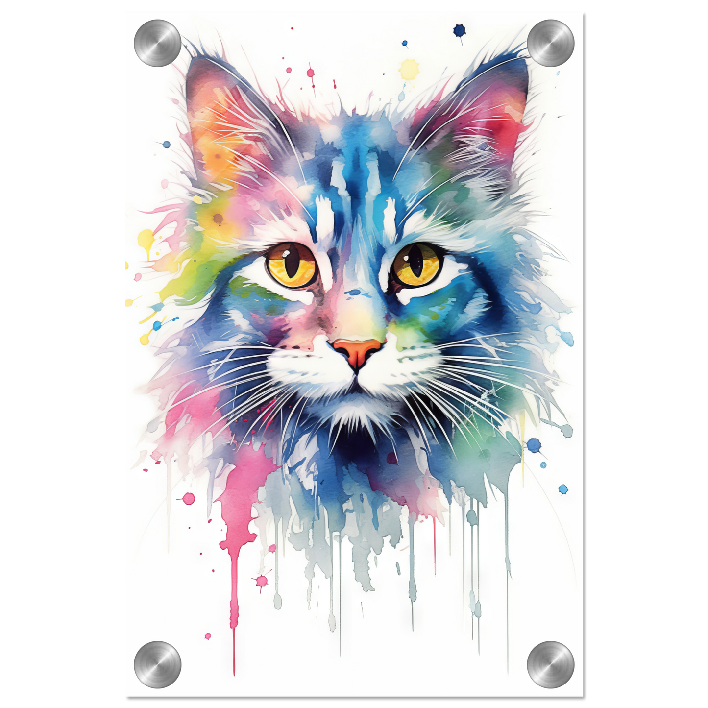 Katze Norgwegische Waldkatze Pop-Art (CAT72)