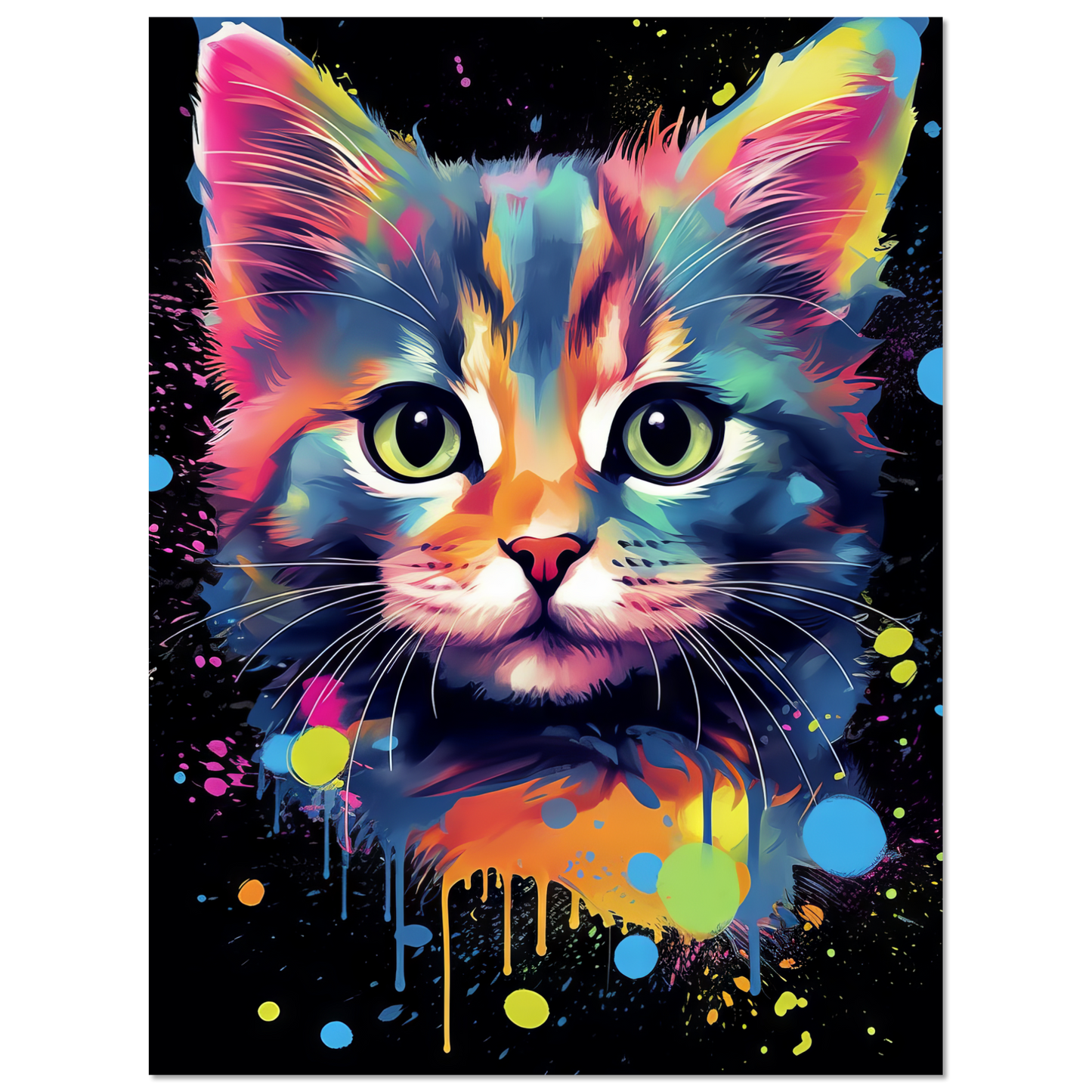 Cat Baby Kitten Pop Art (CAT73)