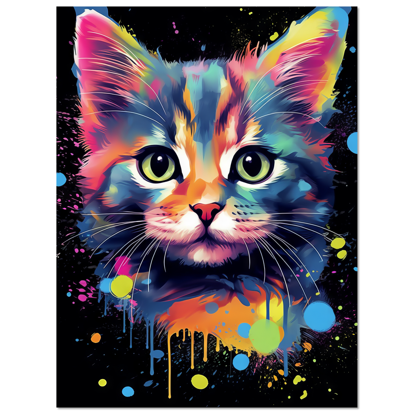 Cat Baby Kitten Pop Art (CAT73)