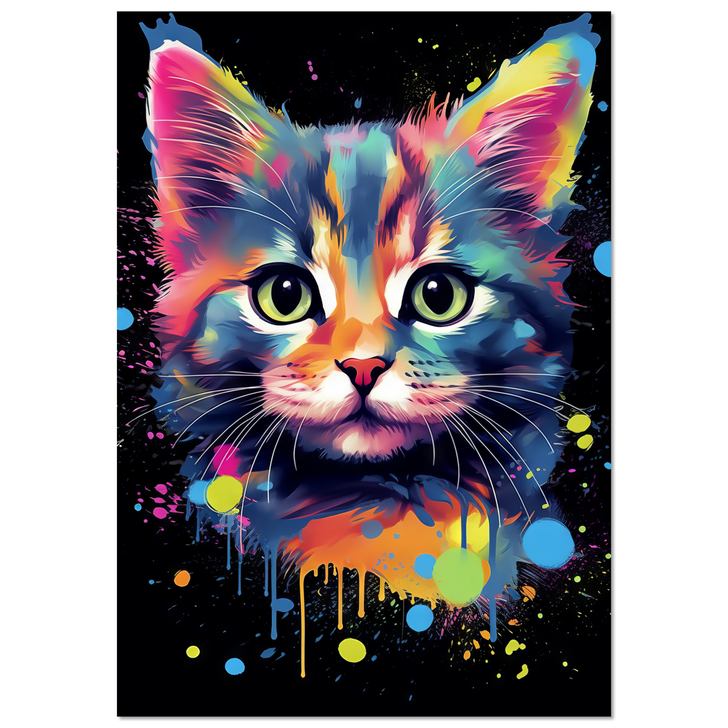 Cat Baby Kitten Pop Art (CAT73)