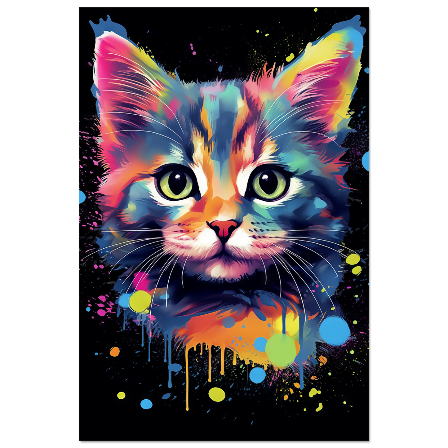 Cat Baby Kitten Pop Art (CAT73)