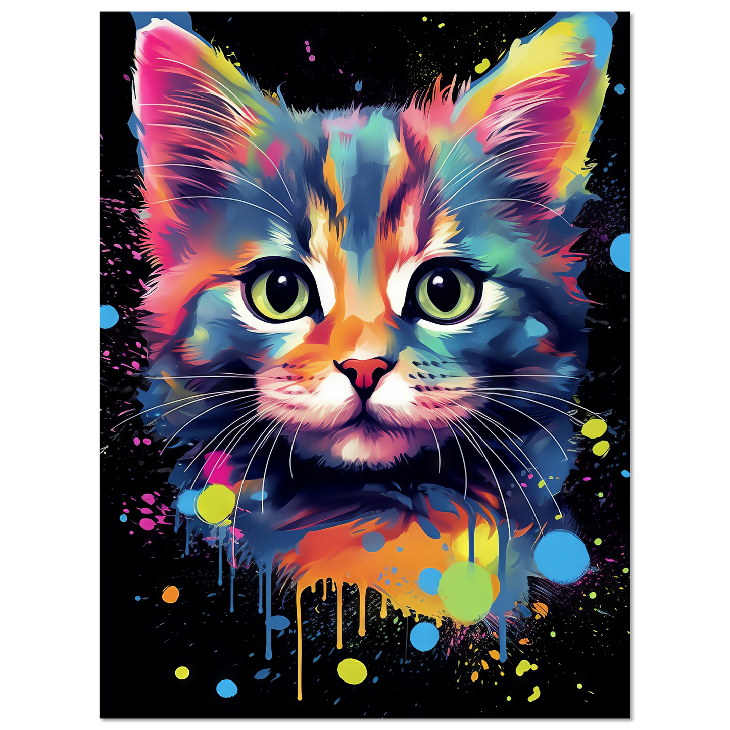 Cat Baby Kitten Pop Art (CAT73)