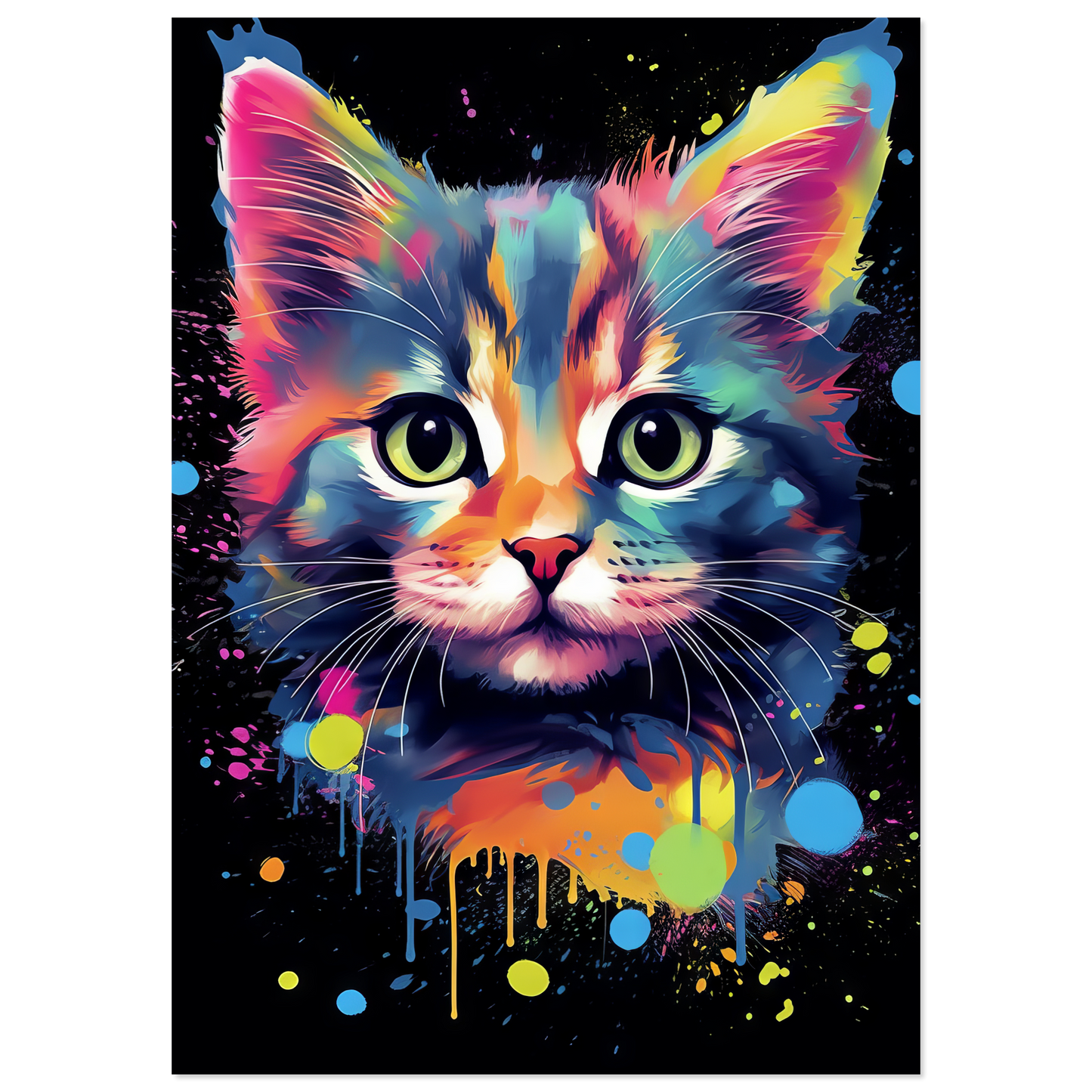 Cat Baby Kitten Pop Art (CAT73)