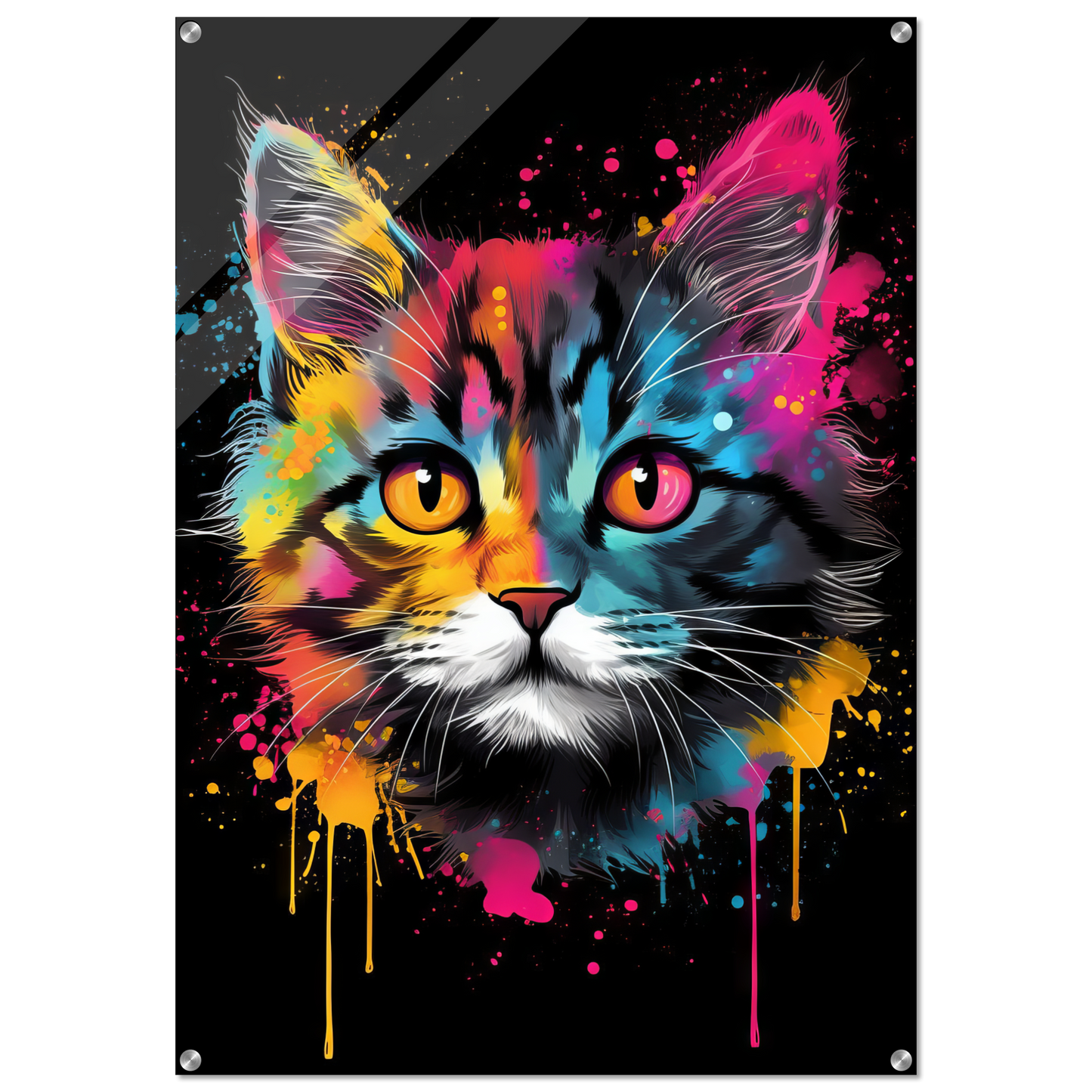 Katze Baby Kitten Pop-Art (CAT75)