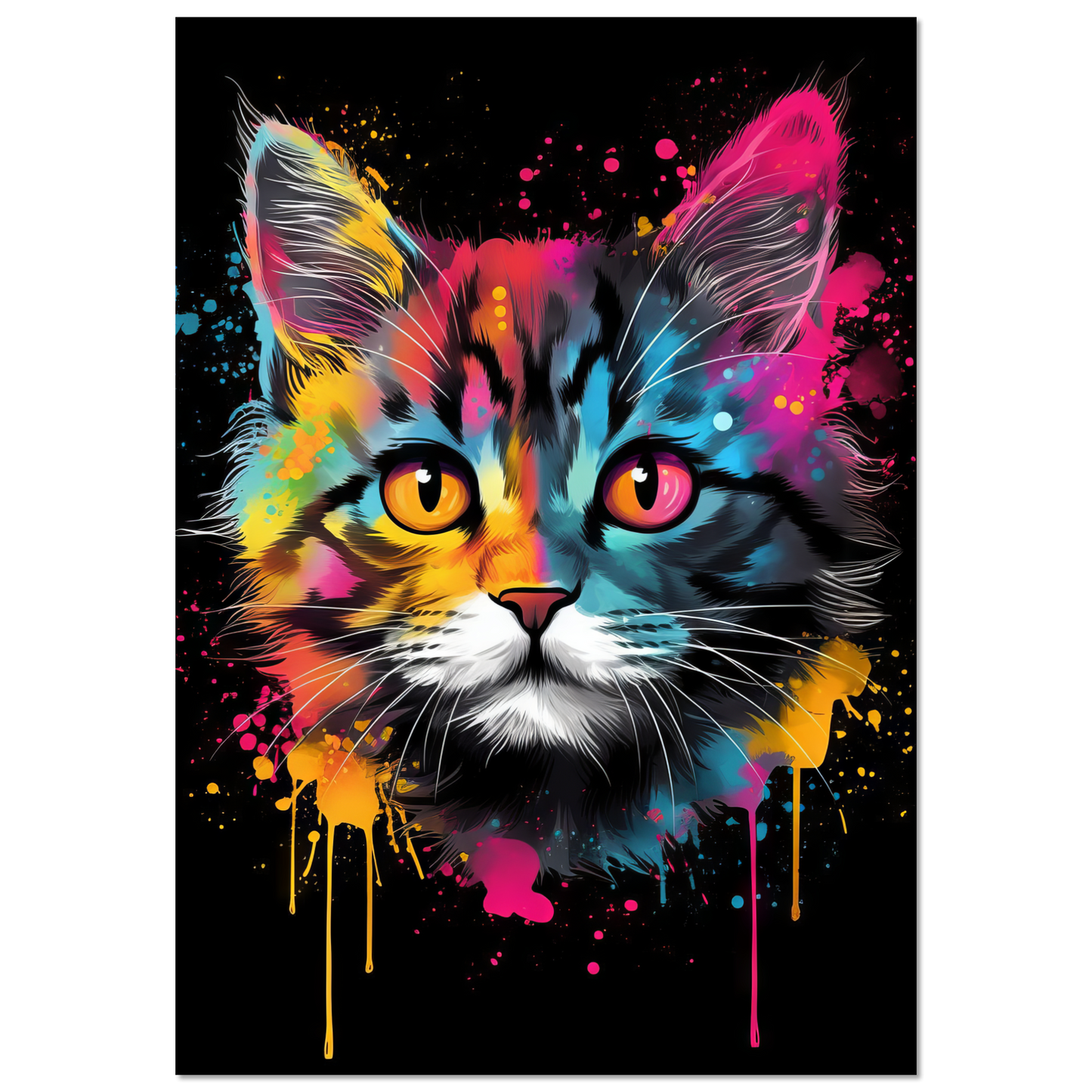 Katze Baby Kitten Pop-Art (CAT75)