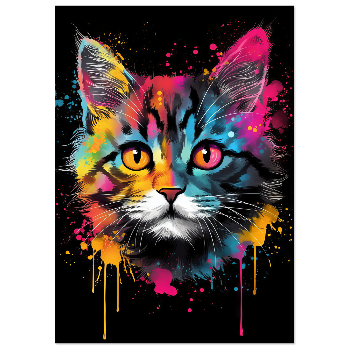 Katze Baby Kitten Pop-Art (CAT75)