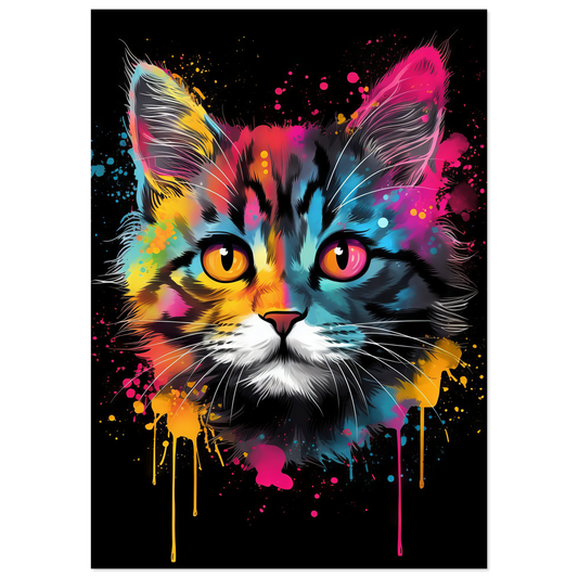 Cat Baby Kitten Pop Art (CAT75)