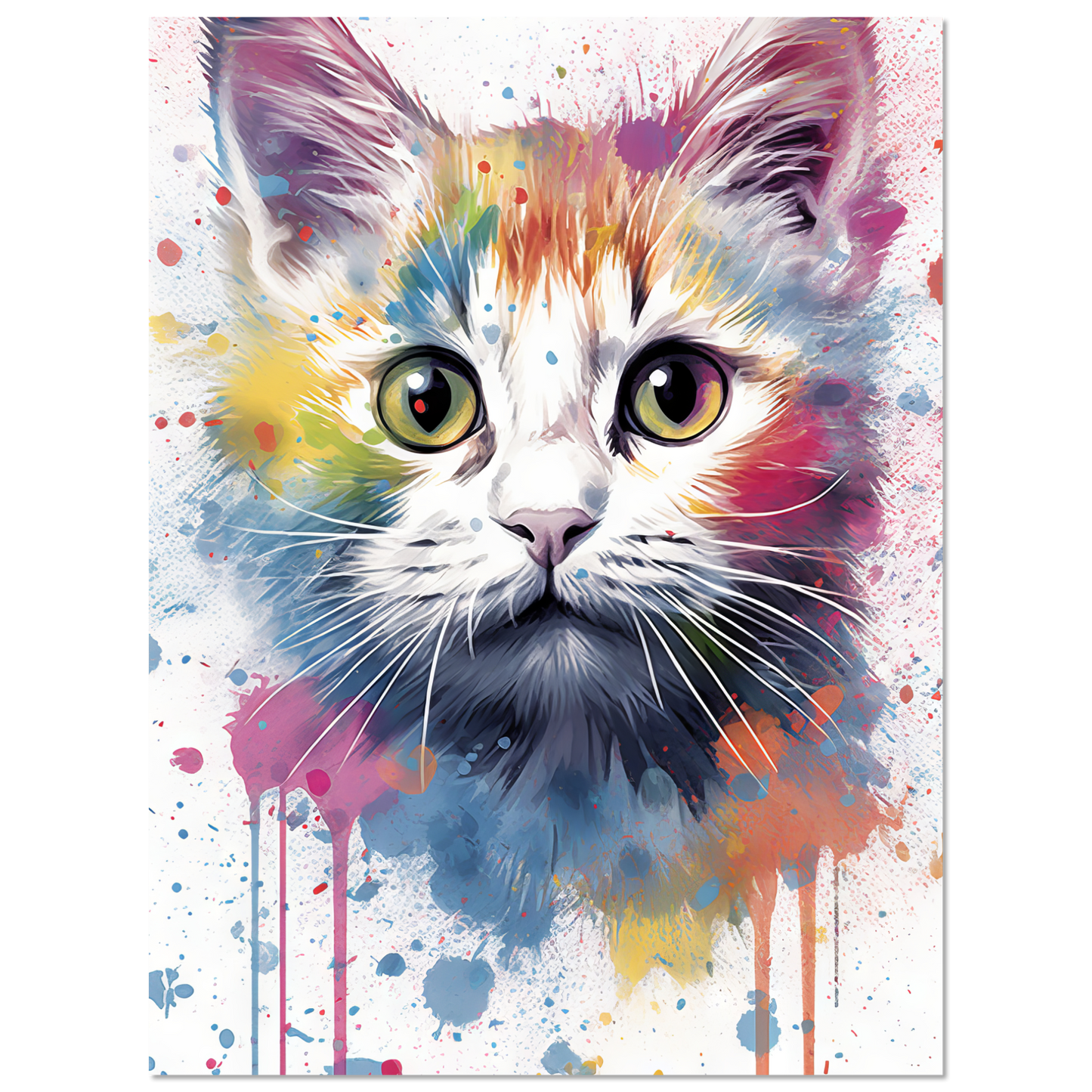 Katze Baby Kitten Pop-Art (CAT77)