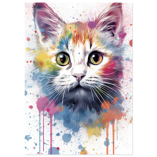 Cat Baby Kitten Pop Art (CAT77)
