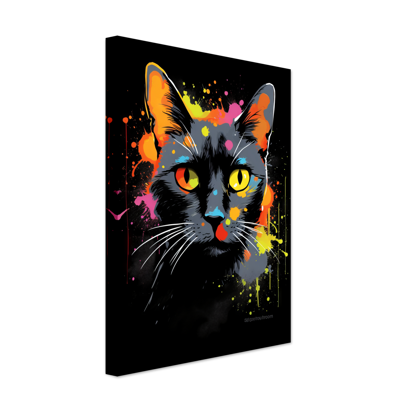 Katze Schwarz (Pop-Art) (CAT81)