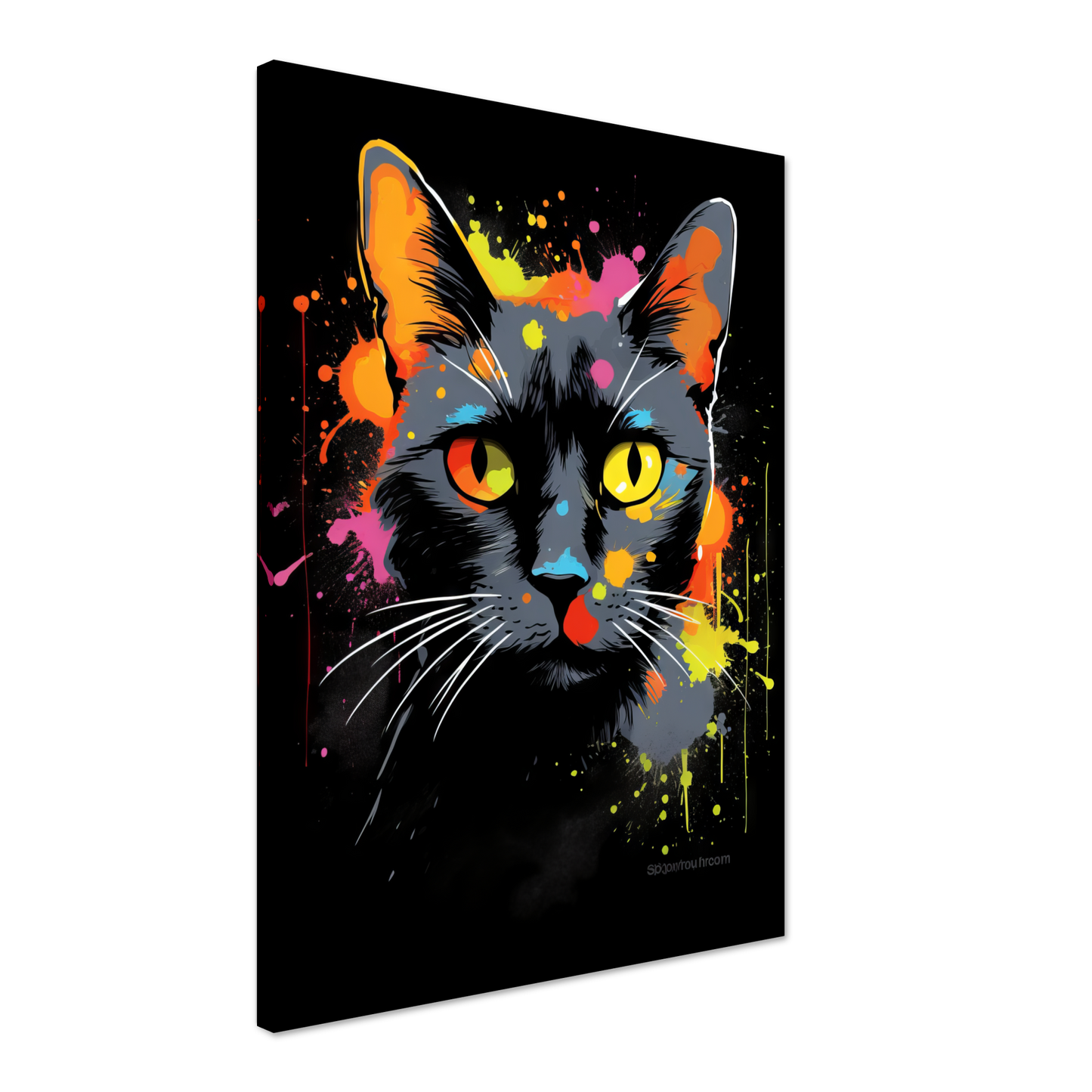 Katze Schwarz (Pop-Art) (CAT81)