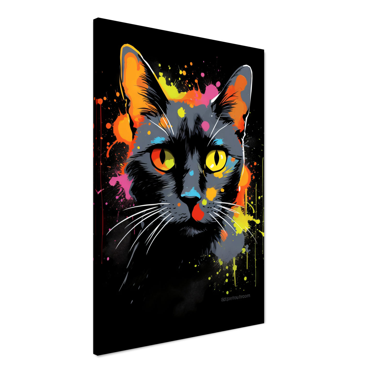 Katze Schwarz (Pop-Art) (CAT81)
