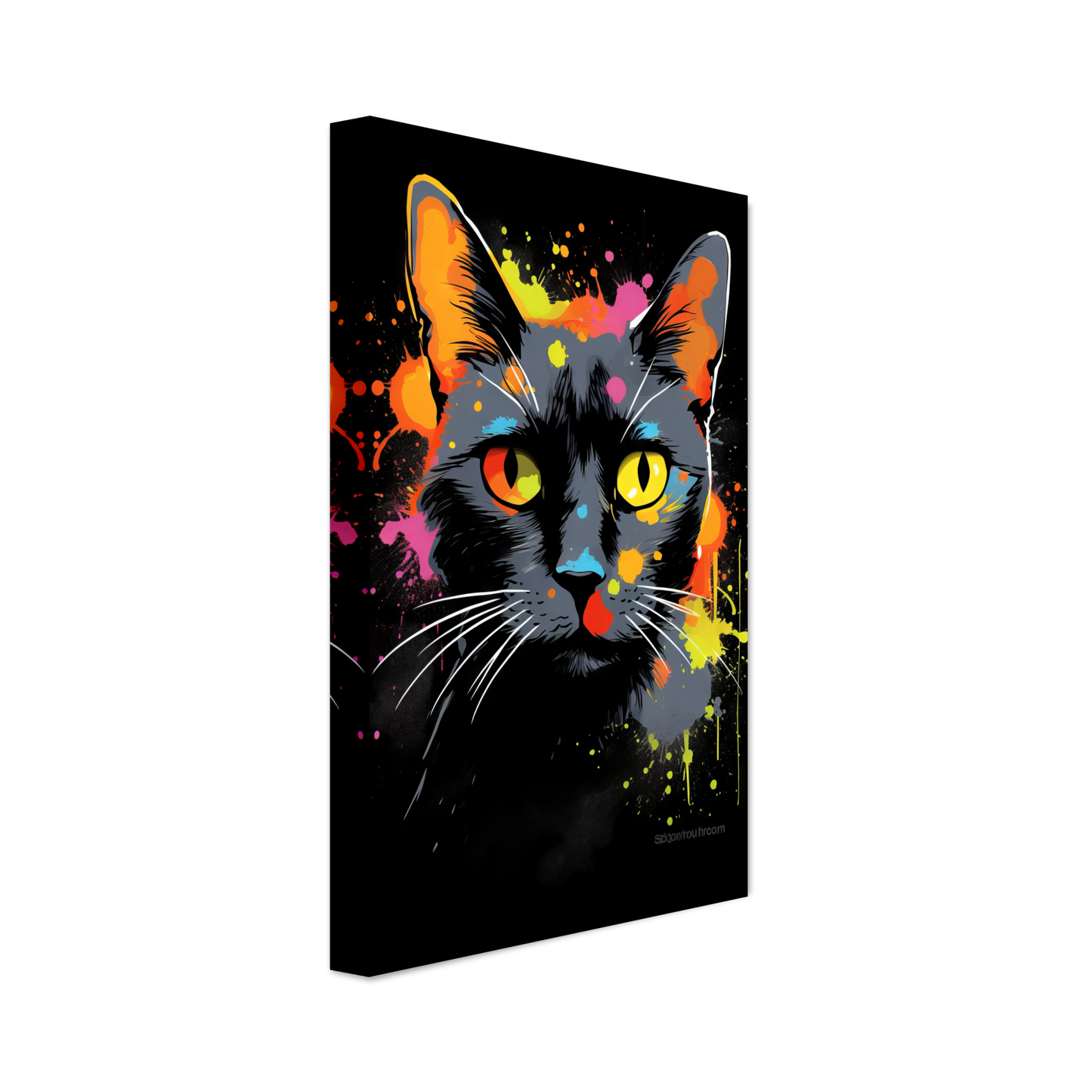 Katze Schwarz (Pop-Art) (CAT81)