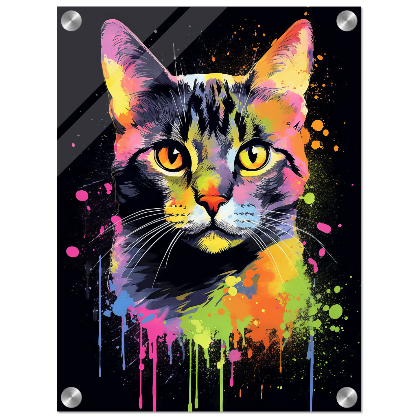 Katze Schwarz (Pop-Art) (CAT82)