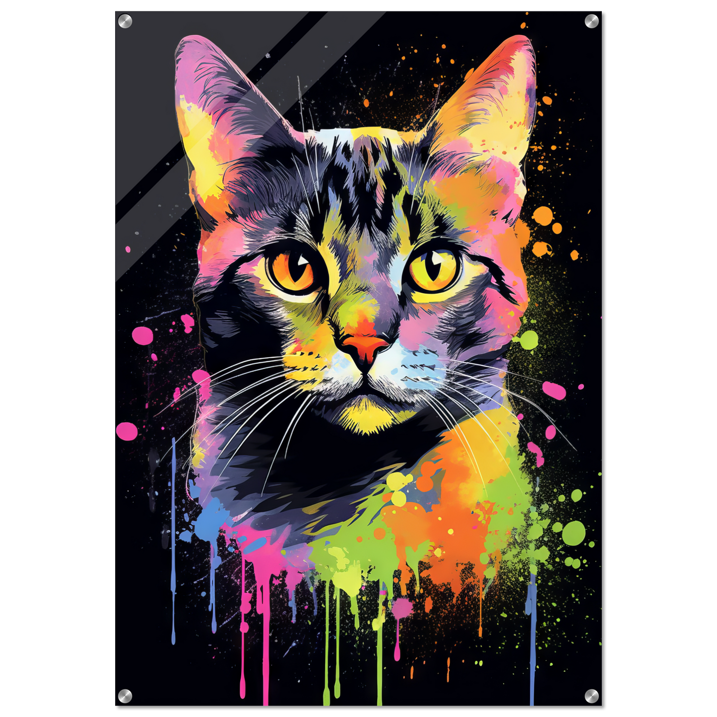 Katze Schwarz (Pop-Art) (CAT82)
