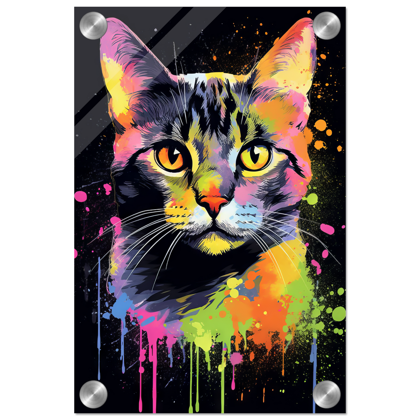 Katze Schwarz (Pop-Art) (CAT82)