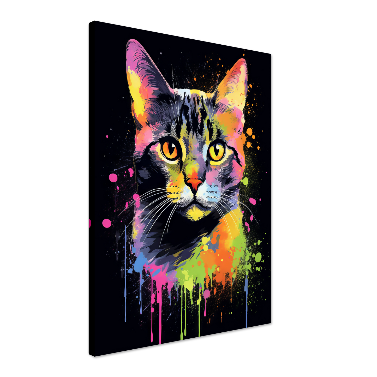 Katze Schwarz (Pop-Art) (CAT82)