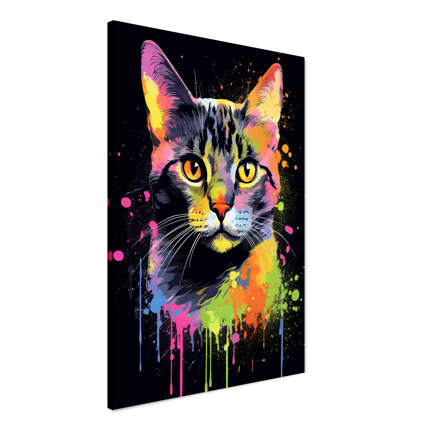 Katze Schwarz (Pop-Art) (CAT82)