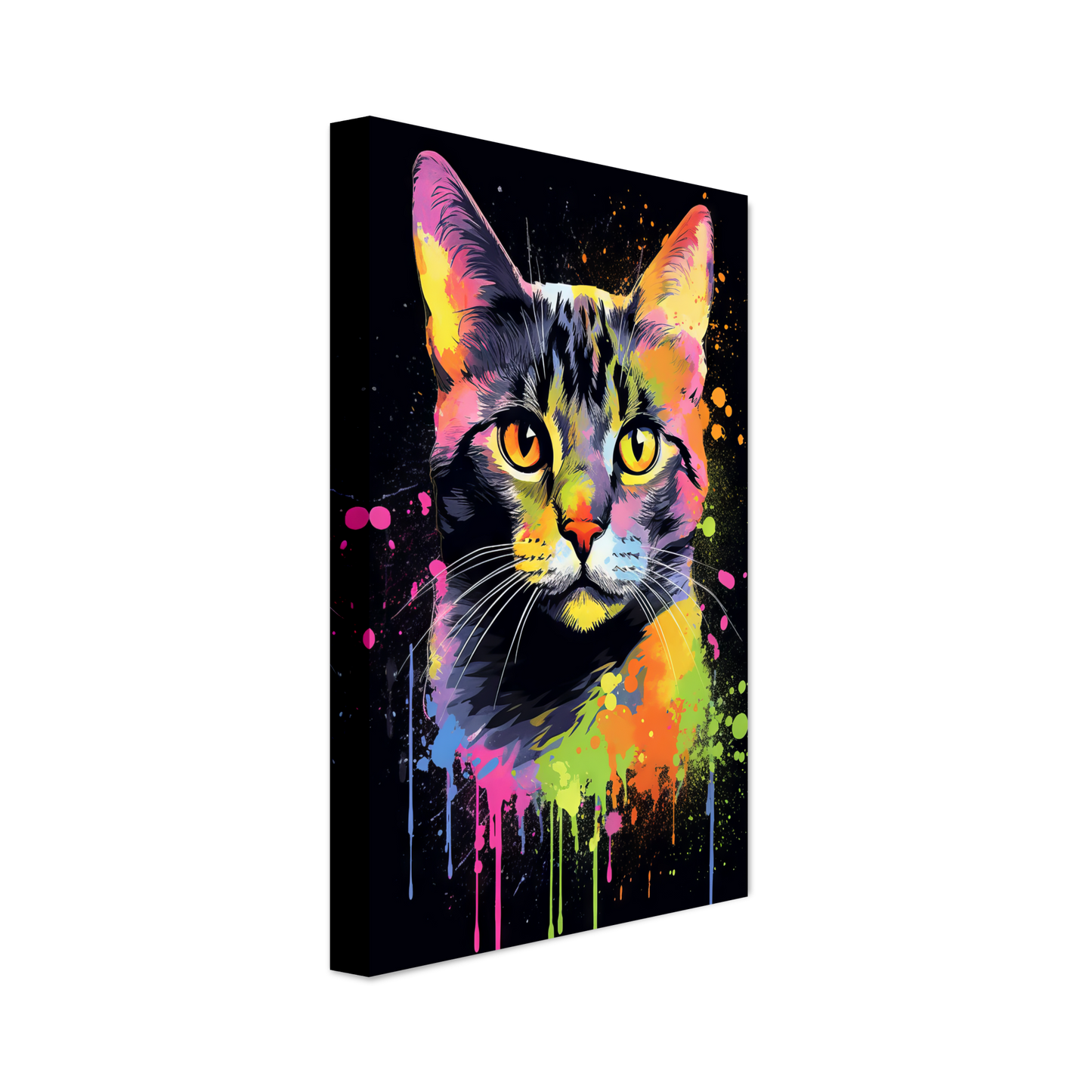 Katze Schwarz (Pop-Art) (CAT82)