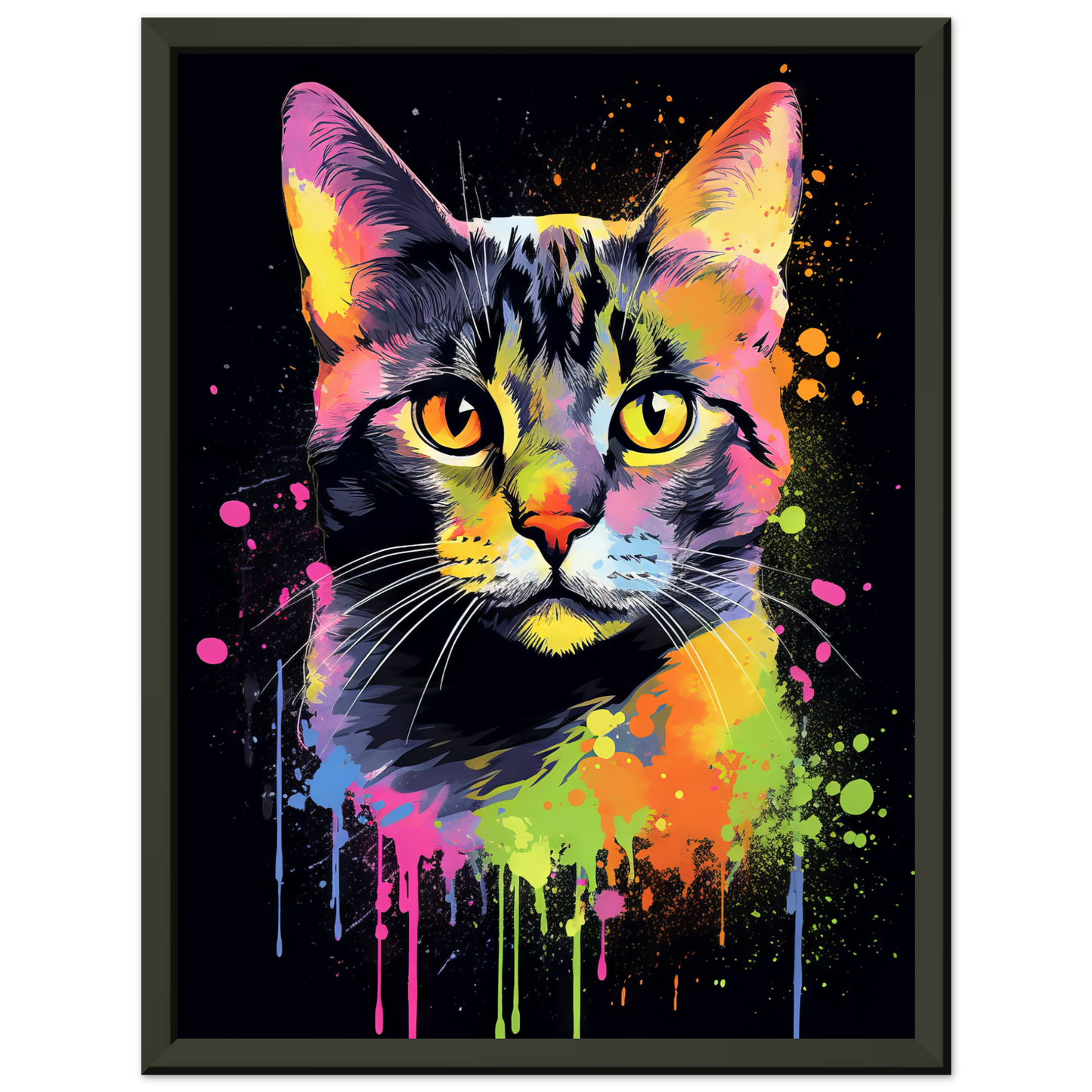 Katze Schwarz (Pop-Art) (CAT82)