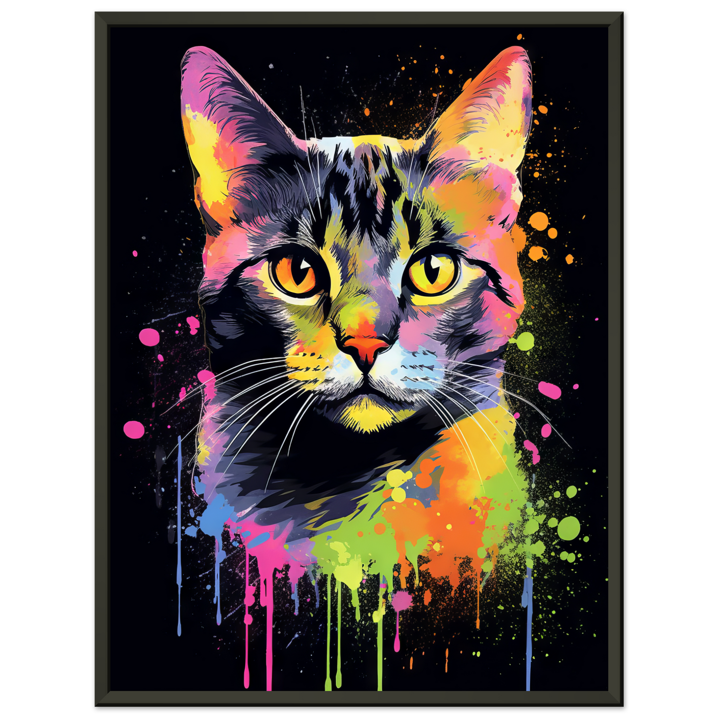 Katze Schwarz (Pop-Art) (CAT82)