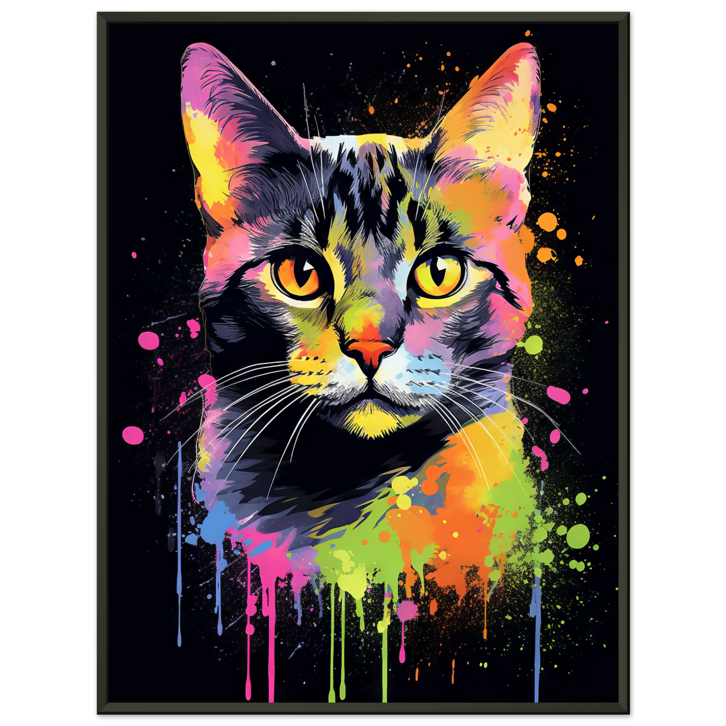 Katze Schwarz (Pop-Art) (CAT82)