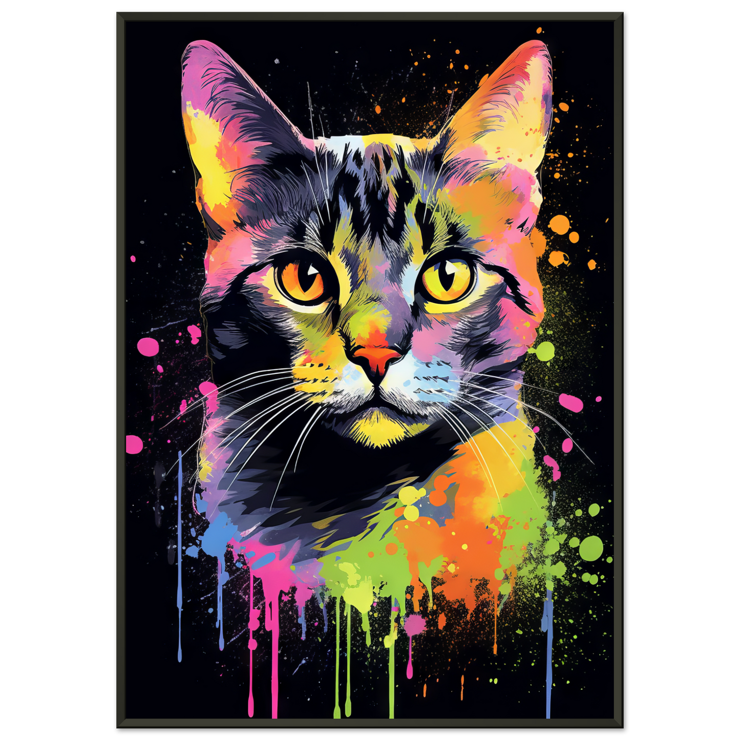 Katze Schwarz (Pop-Art) (CAT82)